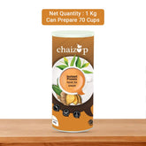 Chaizup Premium 1 Min Instant Ginger Tea Premix - 1 Kg Can, 35.2 Ounce | Just Add Hot Water - Assam Adrak Chai Powder | Low Caffeine, No Added Color - Home Like Tea